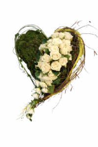 Weißes geteiltes Herz