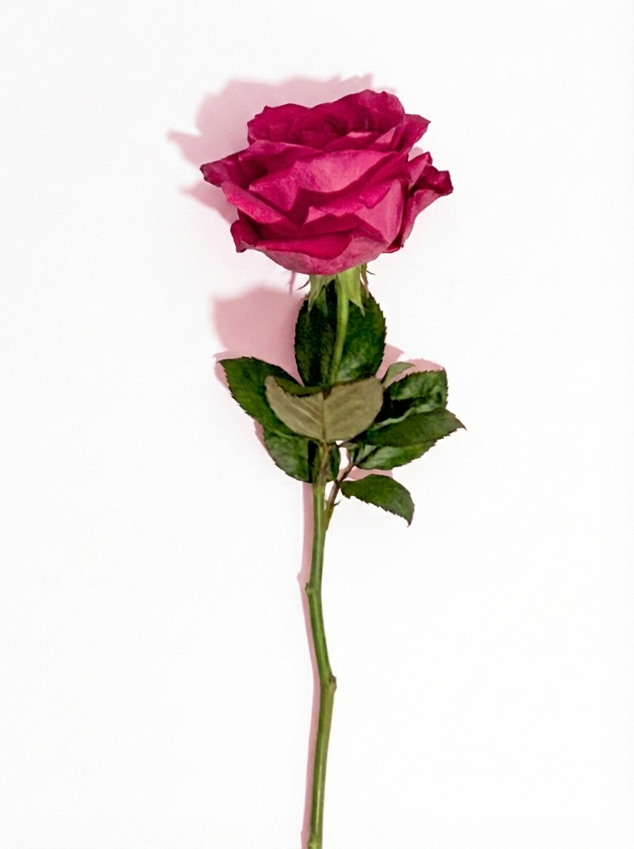 Rose rosa pink einzeln pur