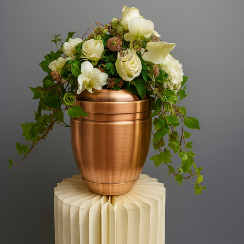 Urnen Kopf Schmuck in weiß